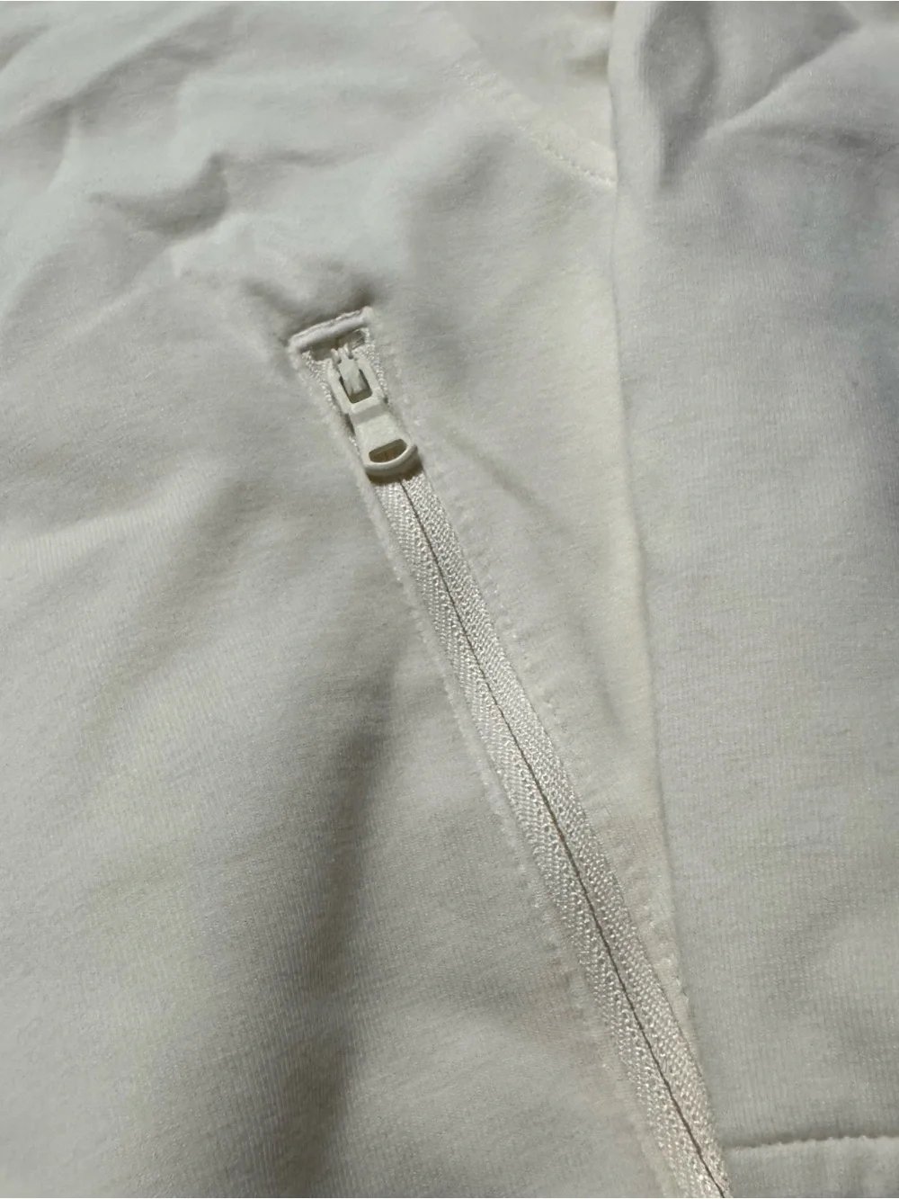 Old Navy Active Dynamic Fleece White Zip Up Hoodie Girls Size L 10-12